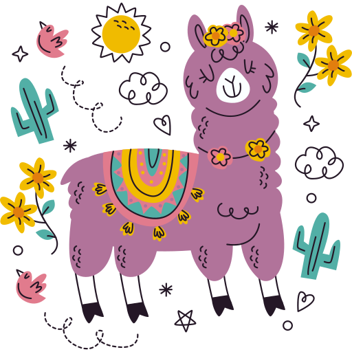 llama gratis sticker