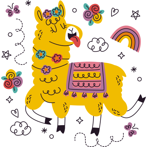 llama gratis sticker