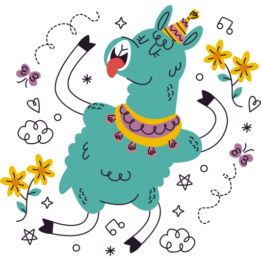 llama gratis sticker