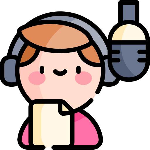 Announcer Kawaii Lineal Color Icon