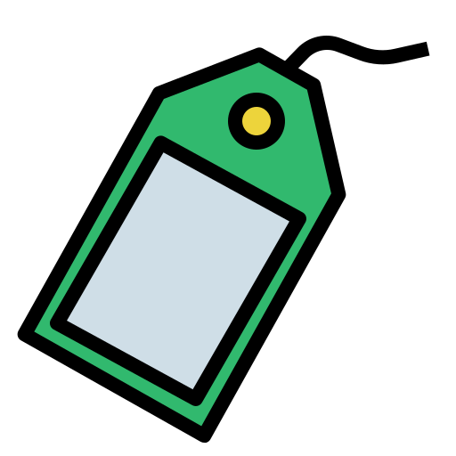 etiqueta icono gratis