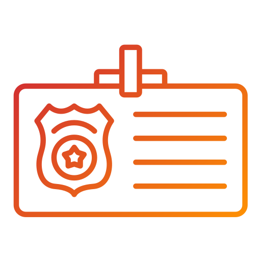 Police identification generic gradient icon