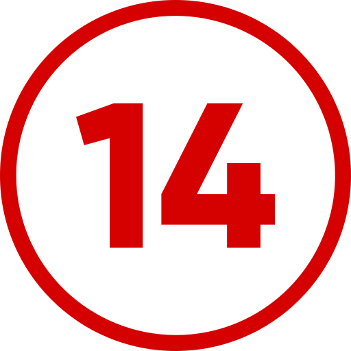 Number 14 Generic Flat icon