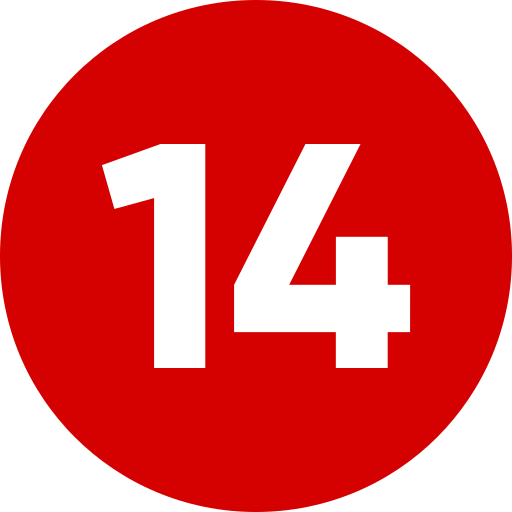 Number 14 icon Generic Flat