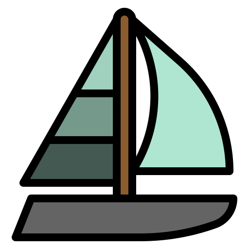 Sailboat Generic Outline Color icon