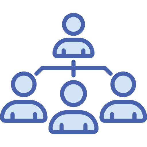 Organization structure Generic Blue icon