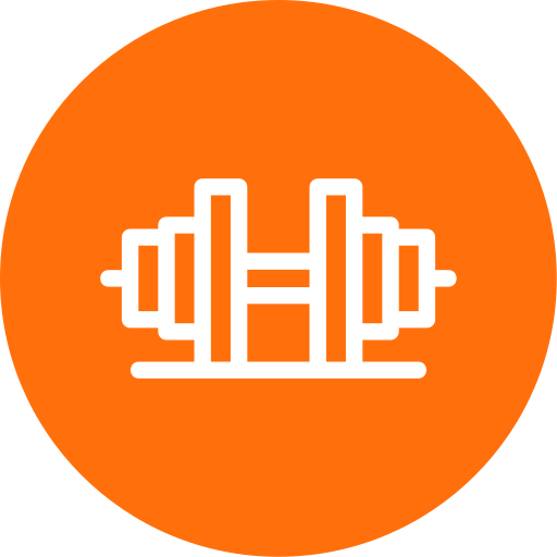 barra con pesas icono gratis