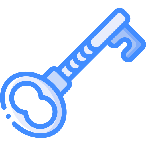 Key Basic Miscellany Blue icon