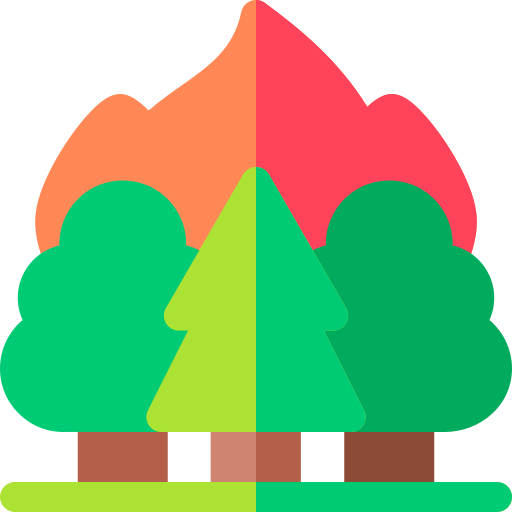 Forest fire Basic Rounded Flat icon