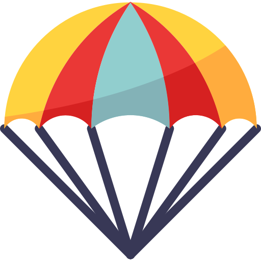 Parachuting mynamepong Flat icon