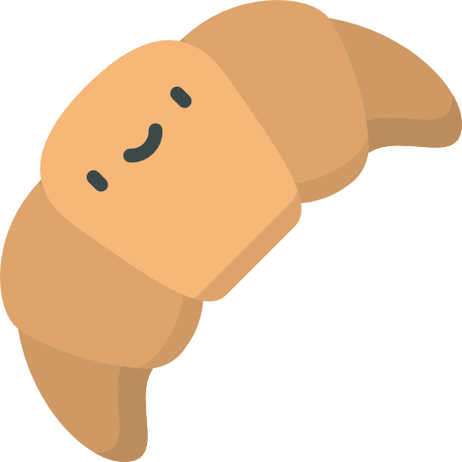 Croissant Kawaii Flat icon