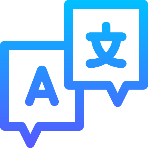 Translation Basic Gradient Lineal color icon