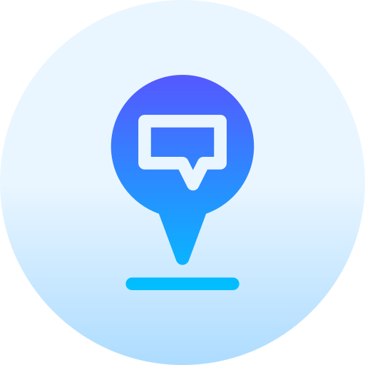 Location pin Basic Gradient Circular icon