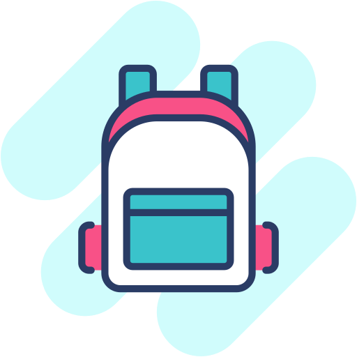 bolsa para la escuela icono gratis