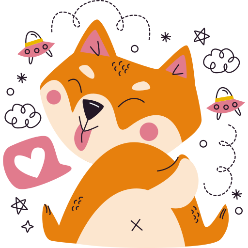 Shiba inu free sticker