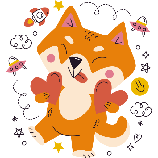Shiba inu free sticker