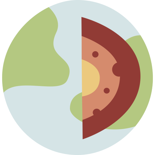 Earth crust Cartoon Flat icon