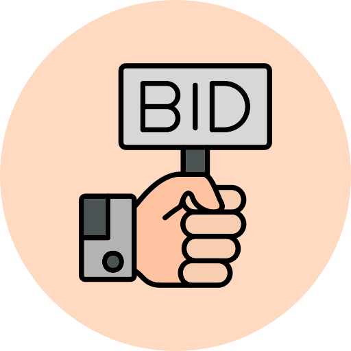 Bid Generic Outline Color icon