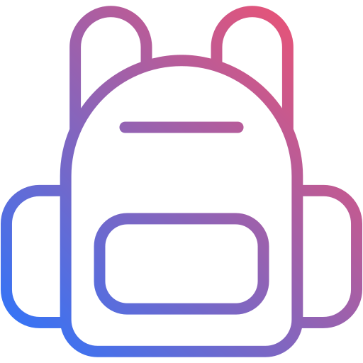 bolsa para la escuela icono gratis