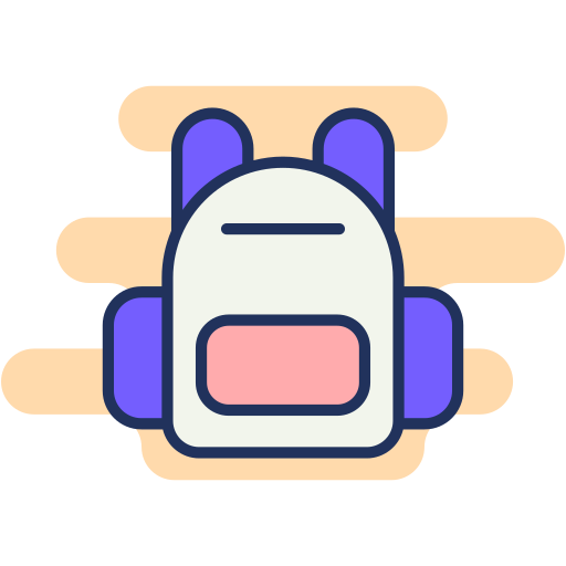 bolsa para la escuela icono gratis