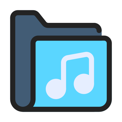 dossier musique Icône gratuit dossier musique Icône gratuit