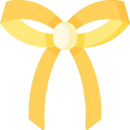 Black and white ribbon bow icon. PNG with transparent background