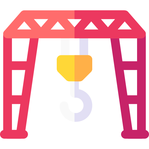 Gantry crane Basic Rounded Flat icon