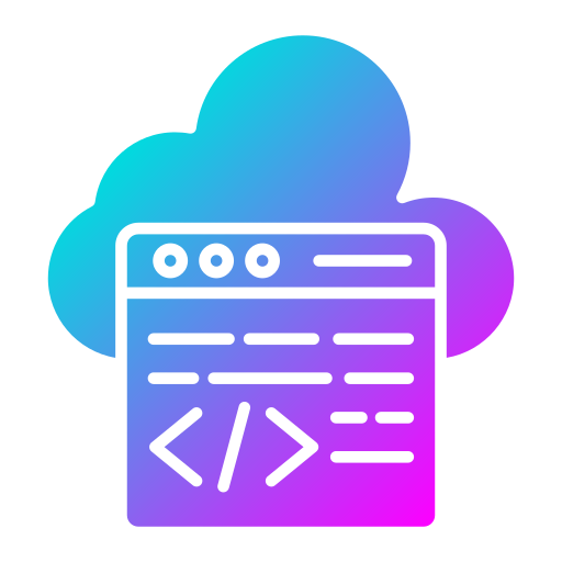 codificación en la nube icono gratis