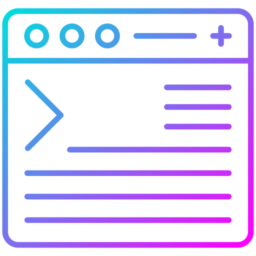 terminal de código icono gratis