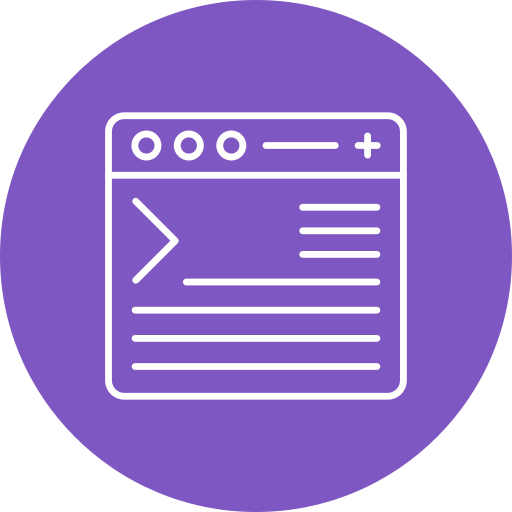 terminal de código icono gratis