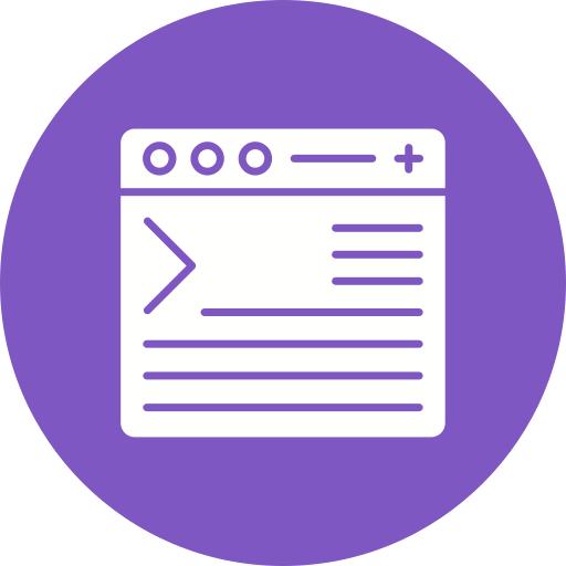 terminal de código icono gratis