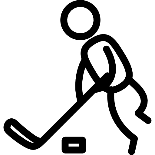 jugador de hockey sobre hielo icono gratis