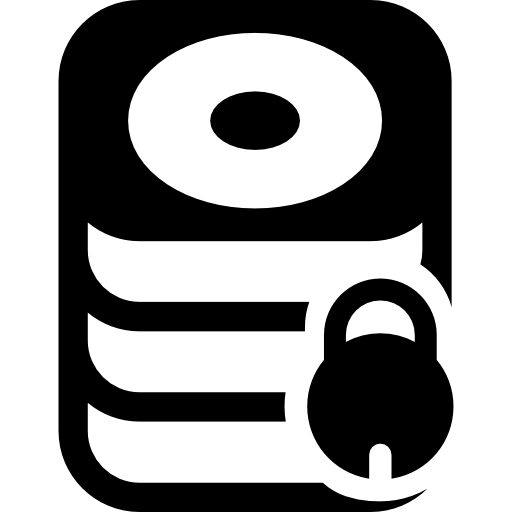 bloqueo de base de datos icono gratis