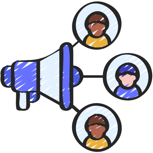 marketing de medios sociales icono gratis