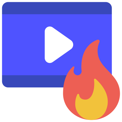 vídeo de tendencia icono gratis