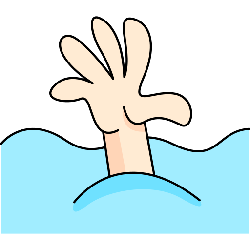 Drowning Generic Thin Outline Color icon