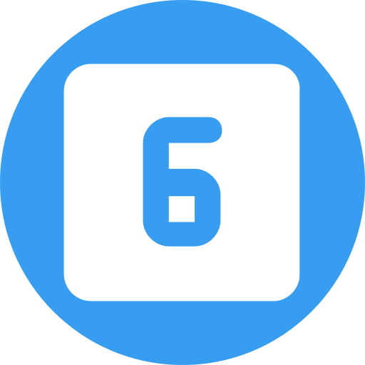 número 6 icono gratis