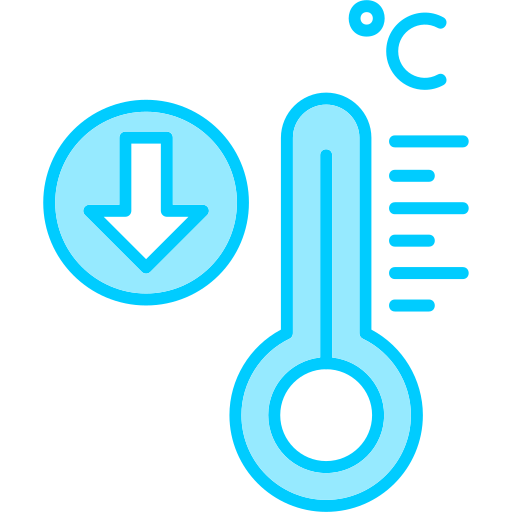 baja temperatura icono gratis