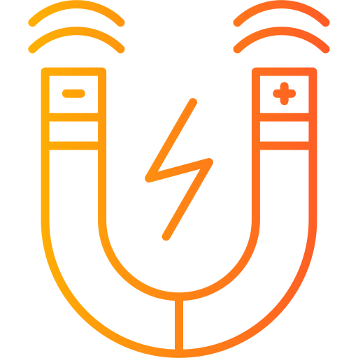 Magnetic field free icon Magnetic field free icon