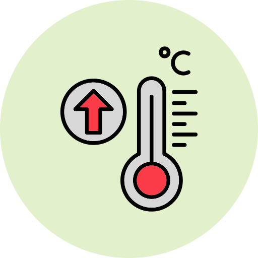 alta temperatura icono gratis