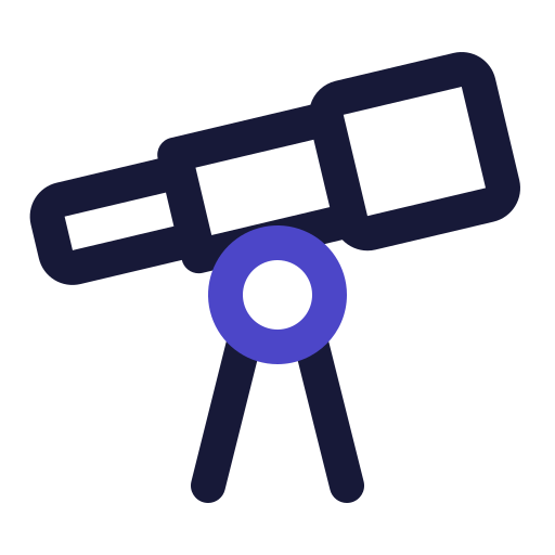 telescopio icono gratis