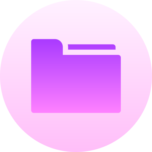 Folder Basic Gradient Circular icon