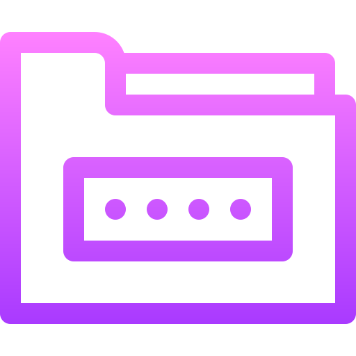 Folder Basic Gradient Lineal color icon