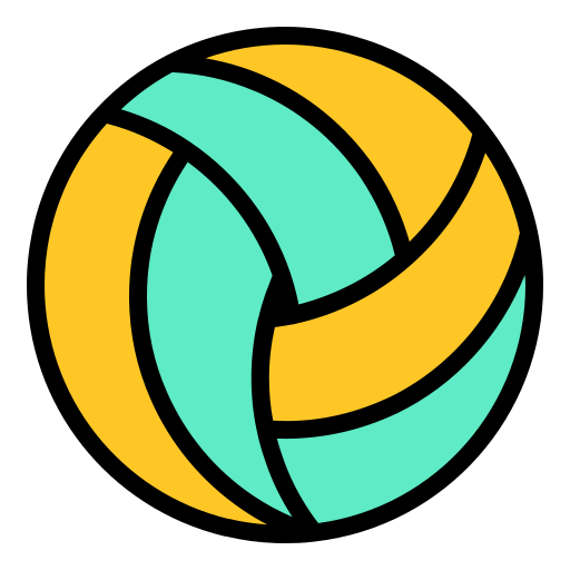 Volleyball Generic Outline Color icon