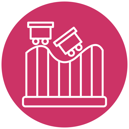 Roller coaster free icon Roller coaster free icon