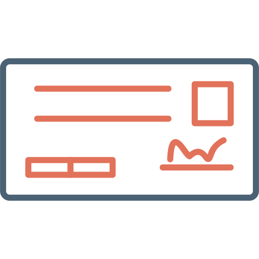 Cheque Generic Outline Color icon