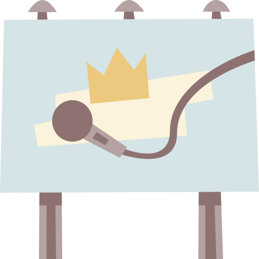 Billboard Cartoon Flat icon