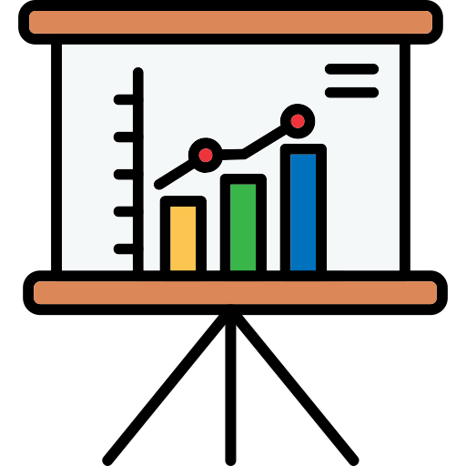 tabla de crecimiento icono gratis