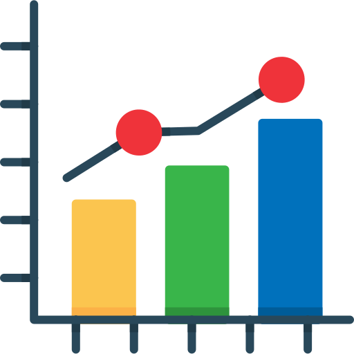 tabla de crecimiento icono gratis