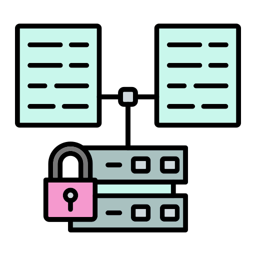 seguridad de datos icono gratis